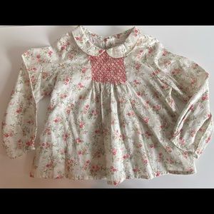 NWT BONPOINT Girls Floral Blouse - Size 2 Years